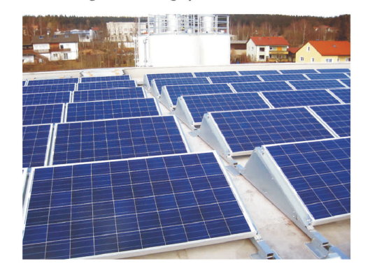 SolaStrut Flat Roof Solar Ballast East West